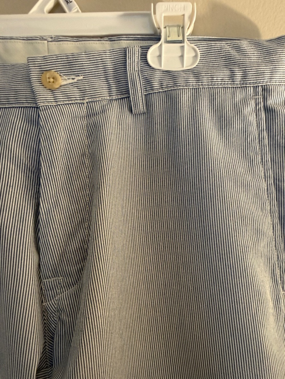 Polo Ralph Lauren Blue Seersucker Chinos Slim Fit 32x32  Heritage